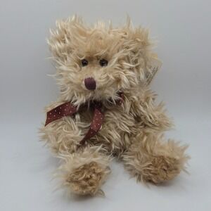 Russ Berrie Radcliffe Teddy Bear From The Past Tan Shaggy Plush 1836 NWT